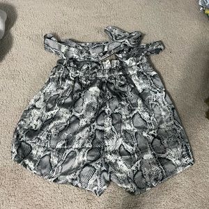 High Waisted Snake Skin Pattern Shorts